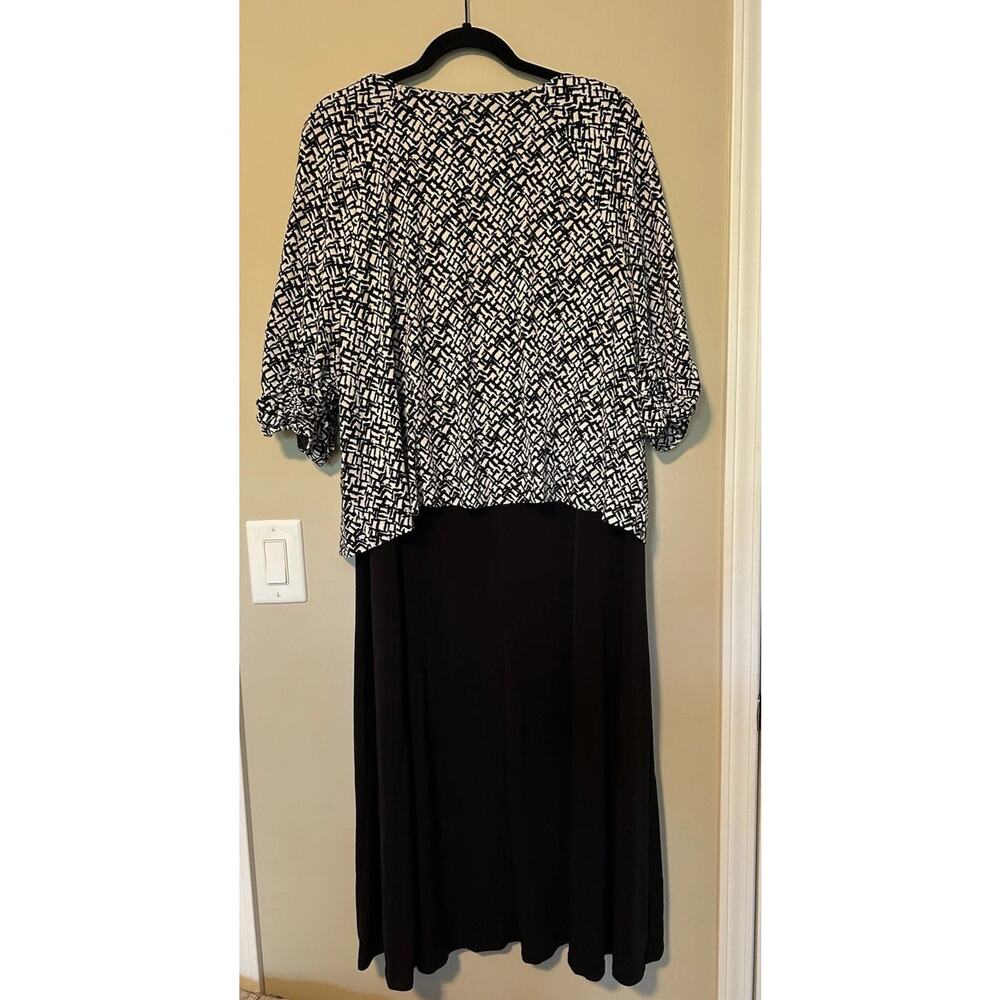Jessica Howard Two Piece Black & White Maxi Dress 22W - Picture 13 of 14